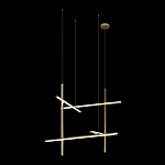 Люстра с 6-ю  пересекающимися цилиндрическими плафонами на тонких тросах Trumpet tube варинант исполнения - 7 | Loft Concept в Ульяновске