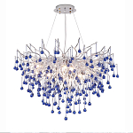 Люстра с синими стеклянными подвесками в форме капель FAIRYTREE Light варинант исполнения - 5 | Loft Concept в Ульяновске