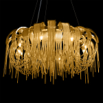 Люстра круглая подвесная с металлическими дугами и длинными цепочками 80 см Atlantis Chain варинант исполнения - 16 | Loft Concept в Ульяновске