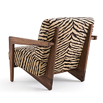 Кресло с обивкой из шенилла с тигровым принтом Tiger Chair варинант исполнения - 3 | Loft Concept в Ульяновске