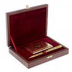 Набор из ручки шариковой металлической и карманной визитницы с гравировкой Герба России Metal Pens варинант исполнения - 2 | Loft Concept в Ульяновске