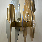 Бра с двумя плафонами дымчатого и янтарного цвета Vertical Glass варинант исполнения - 3 | Loft Concept в Ульяновске