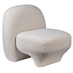 Кресло без подлокотников с обивкой из белой ткани букле Pacification варинант исполнения - 1 | Loft Concept в Ульяновске