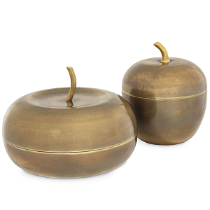 Комплект шкатулок Eichholtz Box Apple Set of 2 brass