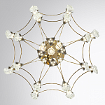 Люстра подвесная из металла с хрустальными подвесками прозрачного цвета Quasar 41 варинант исполнения - 4 | Loft Concept в Ульяновске