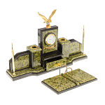 Настольный письменный набор из змеевика  и бронзы с декором в виде орла в подарочной упаковке Successful Leader варинант исполнения - 2 | Loft Concept в Ульяновске