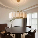 Люстра круглая Д80 см с абажуром из прямоугольных панелей Calling to Shine варинант исполнения - 2 | Loft Concept в Ульяновске