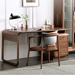 Стол рабочий округлой формы с 3-мя ящиками  Working Moonnut Table варинант исполнения - 8 | Loft Concept в Ульяновске