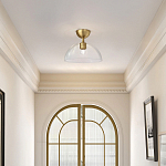 Потолочный светильник с широким полусферическим плафоном из прозрачного стекла Alora Mood варинант исполнения - 7 | Loft Concept в Ульяновске