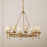 Люстра из кованого железа с отделкой плетеной веревкой и сусальным золотом Parisian Style варинант исполнения - 4 | Loft Concept в Ульяновске