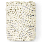 Настенный бра декорированный деревянными белыми круглыми бусинами White Wooden Beads Wall Lamp варинант исполнения - 1 | Loft Concept в Ульяновске