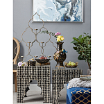 Блюдо черного цвета из фрафора на бронзовых ножках Eden Garden porcelain and bronze варинант исполнения - 6 | Loft Concept в Ульяновске