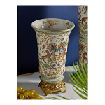 Ваза из фарфора на бронзовом основании Turquoise Blooming Garden варинант исполнения - 5 | Loft Concept в Ульяновске