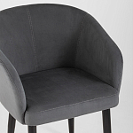 Мягкое кресло на металлических ножках Shaggy Dark Grey варинант исполнения - 5 | Loft Concept в Ульяновске