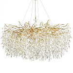 Люстра с хрустальными подвесками на металлических ветках Fairytree Light Gold Chandelier 18 варинант исполнения - 1 | Loft Concept в Ульяновске