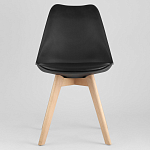 Стул с основой из пластика и мягким сиденьем Arvika Black варинант исполнения - 2 | Loft Concept в Ульяновске