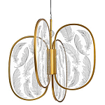 Люстра с гравировкой на акриловых плафонах Gravyura Bronze D 50 см варинант исполнения - 1 | Loft Concept в Ульяновске