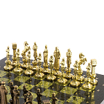 Шахматы Ренессанс из бронзы с доской из натурального камня Змеевик Decorative Thematic Chess варинант исполнения - 3 | Loft Concept в Ульяновске