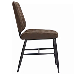 Стул с темно-коричневой обивкой из экокожи Benderson варинант исполнения - 2 | Loft Concept в Ульяновске