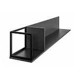 Полка навесная открытая цвета графит Strict Lines  варинант исполнения - 5 | Loft Concept в Ульяновске