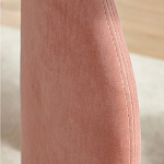 Обеденный стол со стеклянной столешницей и розовыми ножками с тканевой обивкой Wrigley варинант исполнения - 2 | Loft Concept в Ульяновске