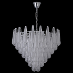 Люстра с подвесками из рифленного стекла в форме капель Textured Glass Chandelier варинант исполнения - 6 | Loft Concept в Ульяновске