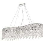 Люстра подвесная вытянутой формы с хрустальными подвесками Ludivine Lighting варинант исполнения - 1 | Loft Concept в Ульяновске