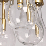 Люстра с 7-ю прозрачными плафонами из стекла в форме капли Lucid Rain  варинант исполнения - 10 | Loft Concept в Ульяновске