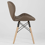 Стул с коричневым сиденьем из экокожи JEROEN варинант исполнения - 2 | Loft Concept в Ульяновске