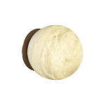 Настенно-потолочный светильник с плафоном в форме шара из алебастра Cryptocrystalline Stone варинант исполнения - 1 | Loft Concept в Ульяновске