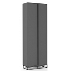 Двухдверный шкаф цвета графит Strict Lines варинант исполнения - 1 | Loft Concept в Ульяновске