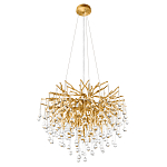 Люстра подвесная с прозрачными стеклянными подвесками в форме капель Диаметр 60 см Droplet Chandelier варинант исполнения - 4 | Loft Concept в Ульяновске