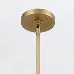 Подвесной светильник линейный латунного цвета в кожаном коричневом чехле и декоративными ремешками Alora варинант исполнения - 5 | Loft Concept в Ульяновске