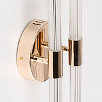 Бра с круглым основанием золотого цвета и двумя вертикальными плафонами Hex Scaffold варинант исполнения - 4 | Loft Concept в Ульяновске