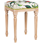 Банкетка из натурального бука золотистая с изображением птиц и цветов Blooming Bird варинант исполнения - 2 | Loft Concept в Ульяновске