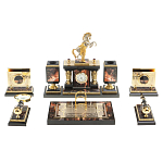 Настольный письменный набор из яшмы и долерита с декором в виде коня Manager Organizer варинант исполнения - 1 | Loft Concept в Ульяновске