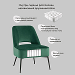 Мягкое кресло в зеленом велюре ALBA варинант исполнения - 8 | Loft Concept в Ульяновске