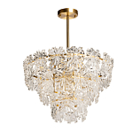 Люстра многоярусная с объемными прозрачными цветами Hanging Flowers варинант исполнения - 2 | Loft Concept в Ульяновске