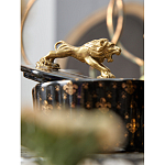 Шкатулка черного цвета с крышкой с фигуркой льва Eden Garden варинант исполнения - 7 | Loft Concept в Ульяновске