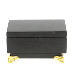 Шкатулка из натурального камня змеевик чёрного цвета Stone Casket варинант исполнения - 3 | Loft Concept в Ульяновске