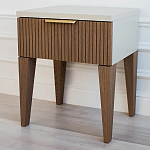 Тумба прикроватная коричневая с белой столешницей Harper Line варинант исполнения - 1 | Loft Concept в Ульяновске