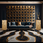 Торшер прямоугольный из натурального камня Calcite Geometry варинант исполнения - 11 | Loft Concept в Ульяновске