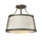 Потолочный светильник со светлым текстильным абажуром Hinkley варинант исполнения - 1 | Loft Concept в Ульяновске