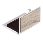 Визитница карманная металлическая с накладкой из натурального камня Агат Stone Business Card Holders  варинант исполнения - 3 | Loft Concept в Ульяновске