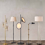 Торшер черный с 2-мя большими лампами Black Diffusers варинант исполнения - 2 | Loft Concept в Ульяновске