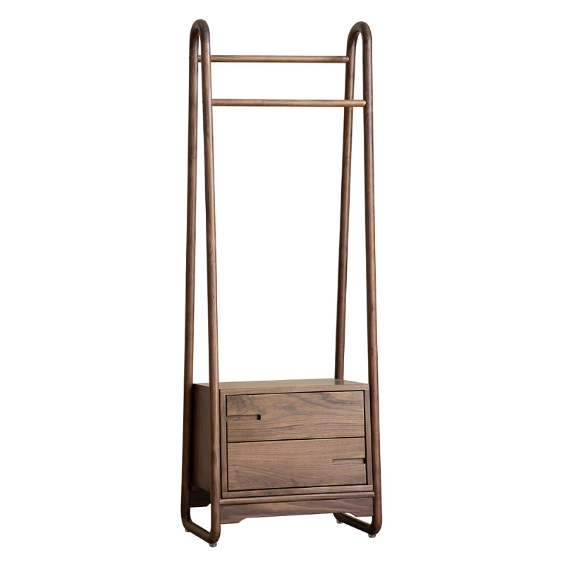 Вешалка деревянная с 2- мя ящиками Moon Walnut Furniture Орех Вешалка деревянная с 2- мя ящиками Moon Walnut Furniture Орех в Ульяновске | Loft Concept