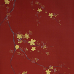 Обои ручная роспись Cherry Tree Special Colourway on Scarlet Lady dyed silk варинант исполнения - 2 | Loft Concept в Ульяновске