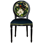Стул чёрный из натурального бука с изображением птица в саду Blooming Red Birds варинант исполнения - 1 | Loft Concept в Ульяновске