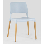 Пластиковый стул на ножках из массива бука Ferret Grey-Blue варинант исполнения - 1 | Loft Concept в Ульяновске