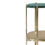 Консоль овальной формы золотая с полкой для хранения Craig варинант исполнения - 2 | Loft Concept в Ульяновске